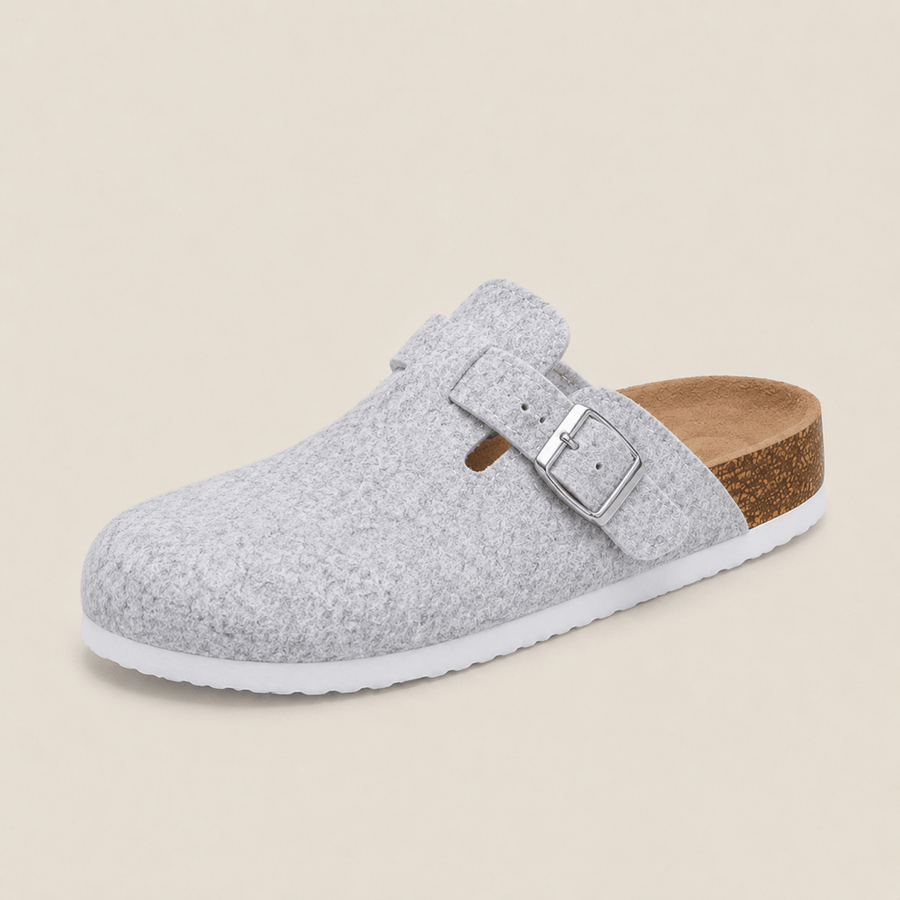 The Premium Felt Clog in Light Grey