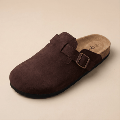The Classic Suede Clog in Mocha